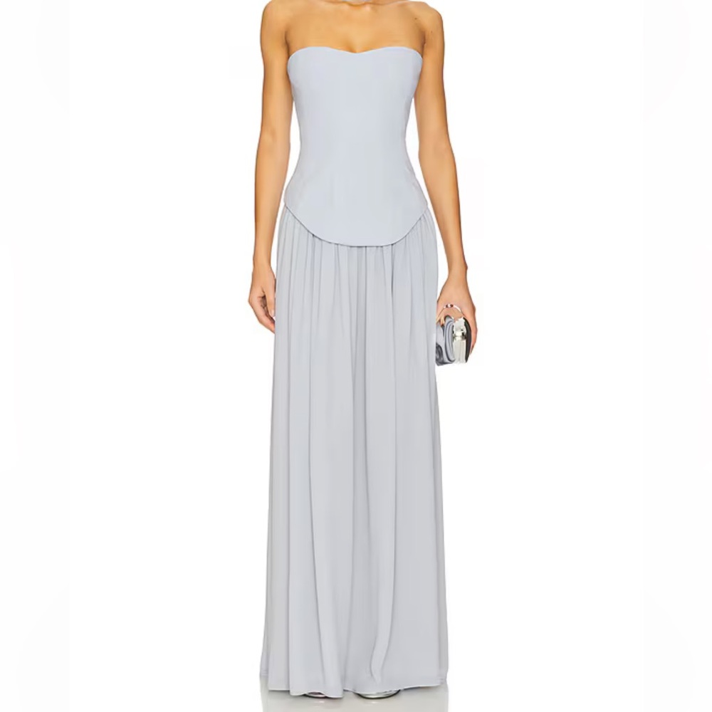 Strapless Gown in Light Blue